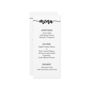 Thank You Menu , Reception Menu Thank You