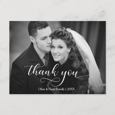 Thank You Modern Wedding PostInvitations | Elegant Script