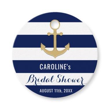 THANK YOU Nautical Navy Blue Anchor  Favor Tags