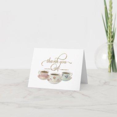 Thank You Note Stationery Bridal Shower Tea Party