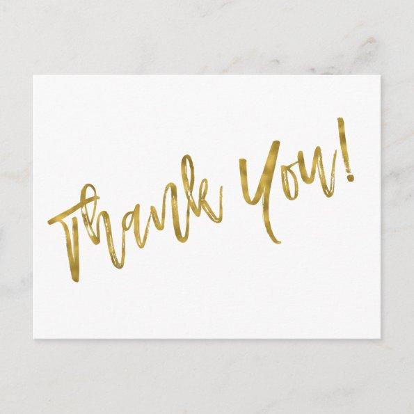 Thank You Note with Faux Gold Foil PostInvitations