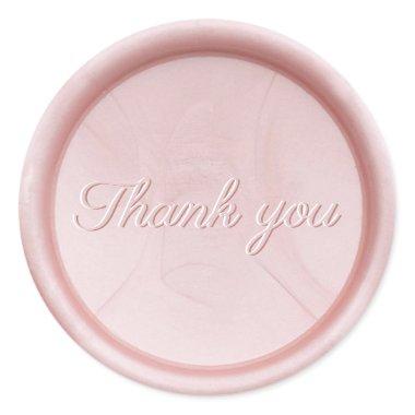 Thank you Pearl Pink Wax Seal Sticker