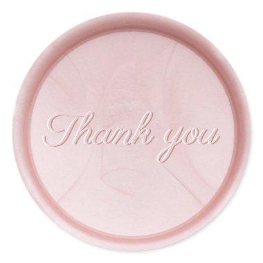 Thank you Pearl Pink Wax Seal Sticker