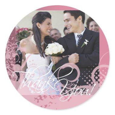 Thank You Photo Sticker (Grungy Floral)