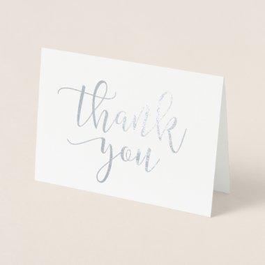 Thank You Real Foil Script Style 5 Foil Invitations