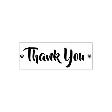 Thank You Script Retro Hearts Self-inking Stamp