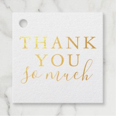 Thank You So Much Real Gold Foil Foil Favor Tags