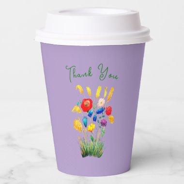 Thank you – Soft Watercolor Floral Vintage Paper Cups