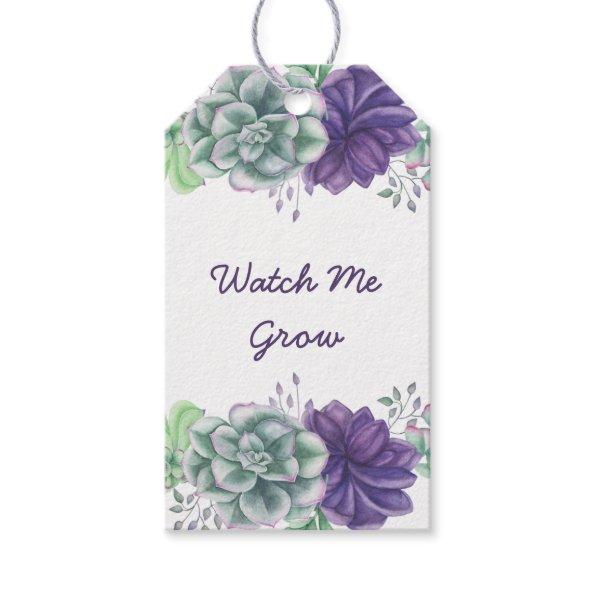 Thank You Succulents Watch Me Grow Baby Shower Gift Tags