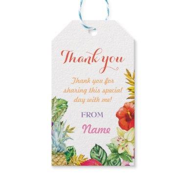 Thank you Tags Favour Aloha Tiki Luau Pineapple