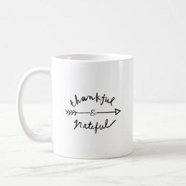 "Thankful & Grateful" - Classic White Mug