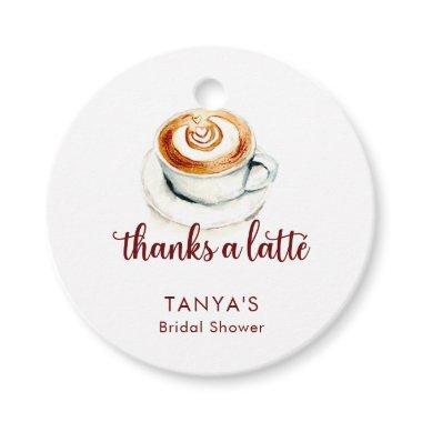 Thanks a Latte  Custom Favor Tags