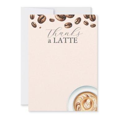 Thanks A Latte Coffee Lover Note