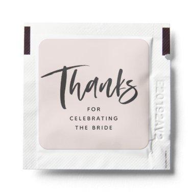 Thanks brush script blush favor hand sanitizer packet