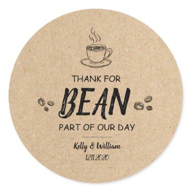 Thanks for BEAN Here Favor Stickers