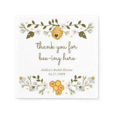 Thanks for Bee-ing Here Cocktail Napkins