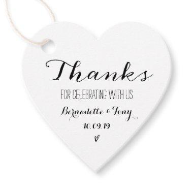 Thanks For Celebrating With Us! Wedding Thank You Favor Tags