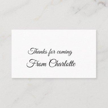 thanks for coming add name text message business Invitations