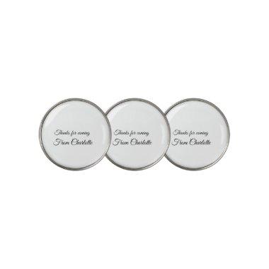 thanks for coming add name text message golf ball marker