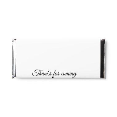 thanks for coming add name text message hershey bar favors