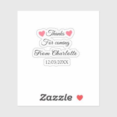 thanks for coming add name text message sticker