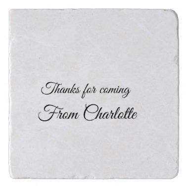 thanks for coming add name text message trivet