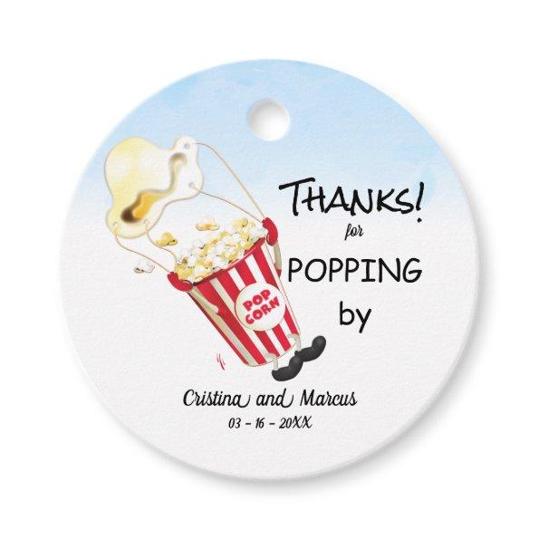 Thanks for Popping By Popcorn Event Favor Tags