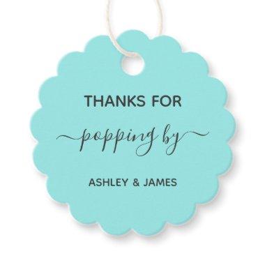 Thanks for Popping By Wedding Popcorn Gift Tag