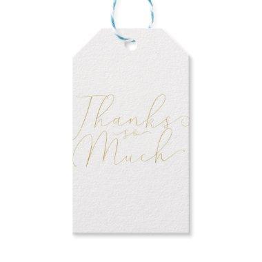 Thanks So Much Thank You Gold Script Type Favor Gift Tags