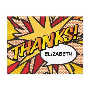 THANKS Your Message Speech Bubble Fun Retro PostInvitations