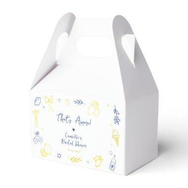 Thats Amore Hand Drawn Italian Lemon  Favor Boxes