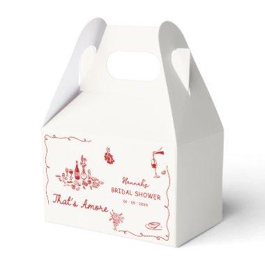 That's Amore Italian Drawn Engagemen  Favor Boxes