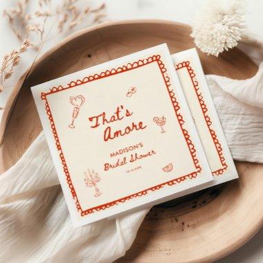 That's Amore Italian Hand Drawn  Napkins