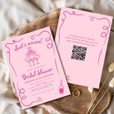 That's Amore Italian Hand Drawn Pink