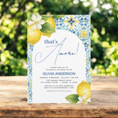 That's Amore Italian Lemon Blue Tile