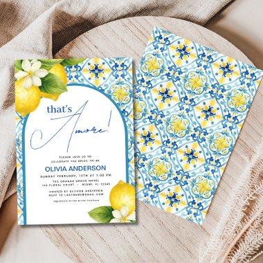 That's Amore Italian Lemon Blue Tile