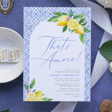 That's Amore Lemon Italian Blue Tile