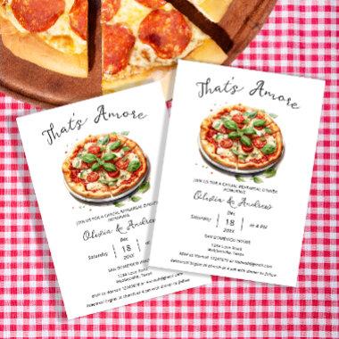 That's amore Pizza Casual Italian Rehearsal Dinner Invitations