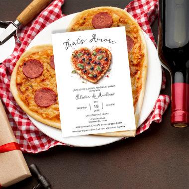 That's amore Pizza Casual Italian Rehearsal Dinner Invitations