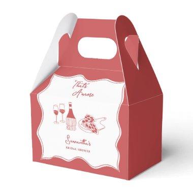 That's Amore Red Italian Pizza Wine  Favor Boxes
