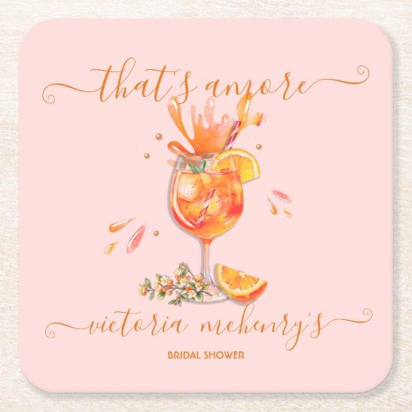 That's Amore Spritz  Square Paper Coaster