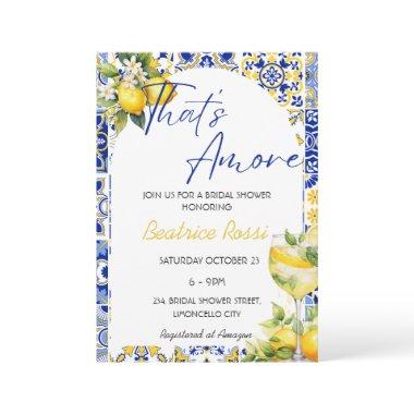 That's Amore Spritz Italian Tiles Bridal Shower Invitations