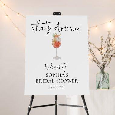 That's Amore! Watercolor Bridal Shower Welcome Foam Board