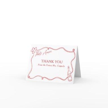 That's Amore Whimsical Hand Drawn  Thank You