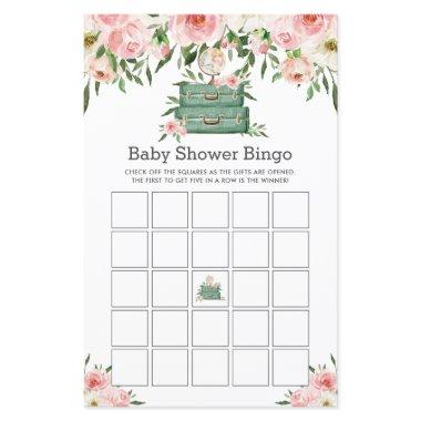 The Adventure Begins Floral Baby Shower Bingo Game