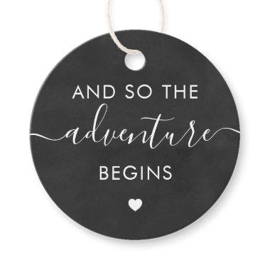 The Adventure Begins Wedding Welcome Gift Tag, Favor Tags