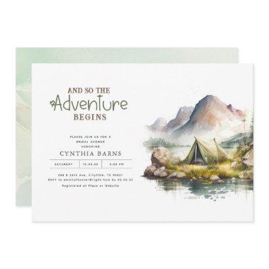 The Adventure Begins Wild Nature Bridal Shower Invitations