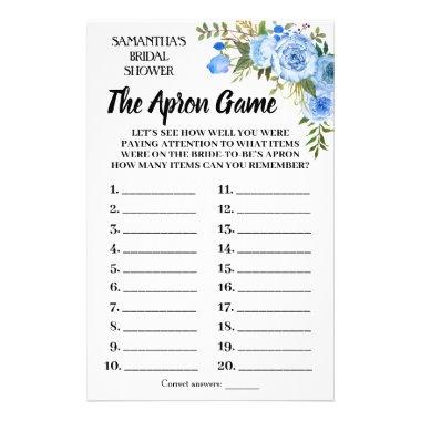 The Apron Bridal Shower english spanish game Invitations Flyer