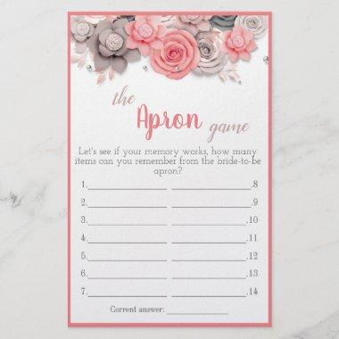 The Apron Bridal Shower Game Invitations Flyer