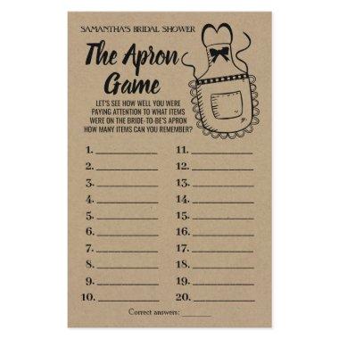 The Apron Game  Rustic  Flyer